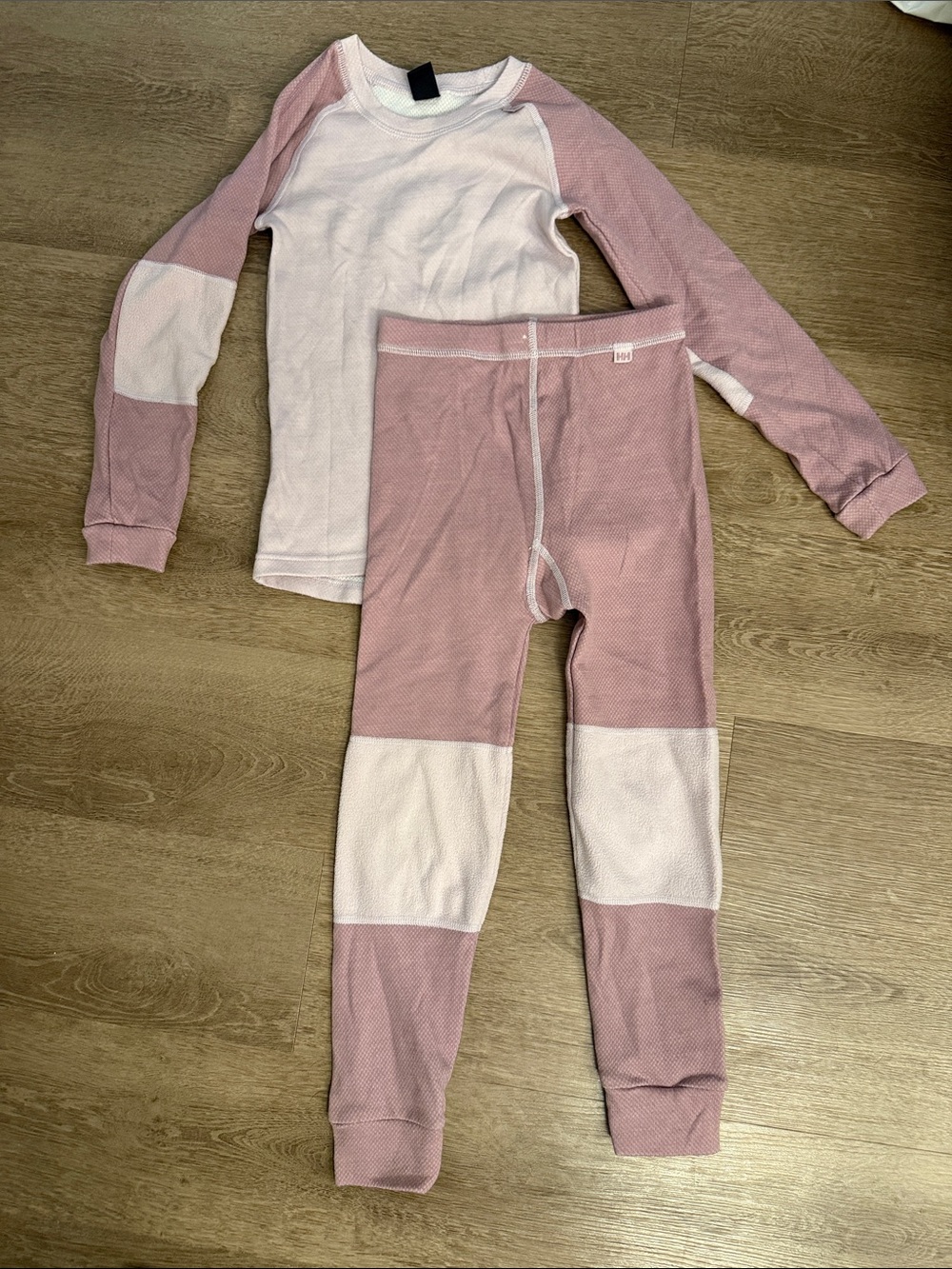 Helly Hansen Pink and White Kids Thermal Set
